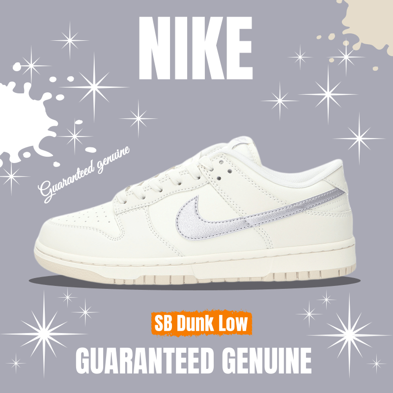 （จัดส่งฟรี）Nike Wmns SB Dunk Low GS"Sail/Oxygen Purple" DX5930-100 องเท้าผ้าใบ รองเท้า nike