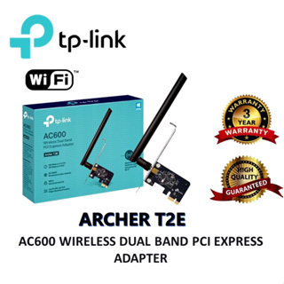 การ์ดไวไฟ TP-Link Archer T2E AC600 Wireless Dual Band PCI Express Adapter ตัวรับสัญญาณ WiFi สำหรับคอมพิวเตอร์พีซี