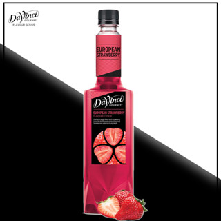 [บ้านกาแฟ] Davinci Gourmet European Strawberry Syrup ดาวินชี่ ไซรัป สตรอเบอร์รี่ยุโรป 750 ML.