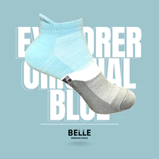 (แพ็ค4/6คู่)ถุงเท้าวิ่ง BELLE รุ่น Explorer พร้อมแถบกันรองเท้ากัด No.1เรื่องความคงทน