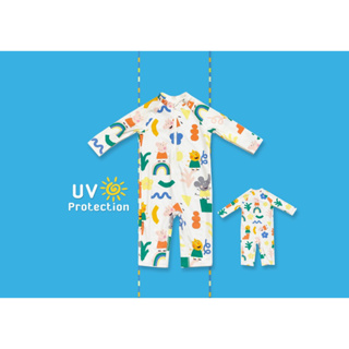 ✅ [5-7Y] Peppa Pig Swimsuit UV Protection ชุดว่ายน้ำเด็ก เปปป้า พิก ป้องกันแสงแดด