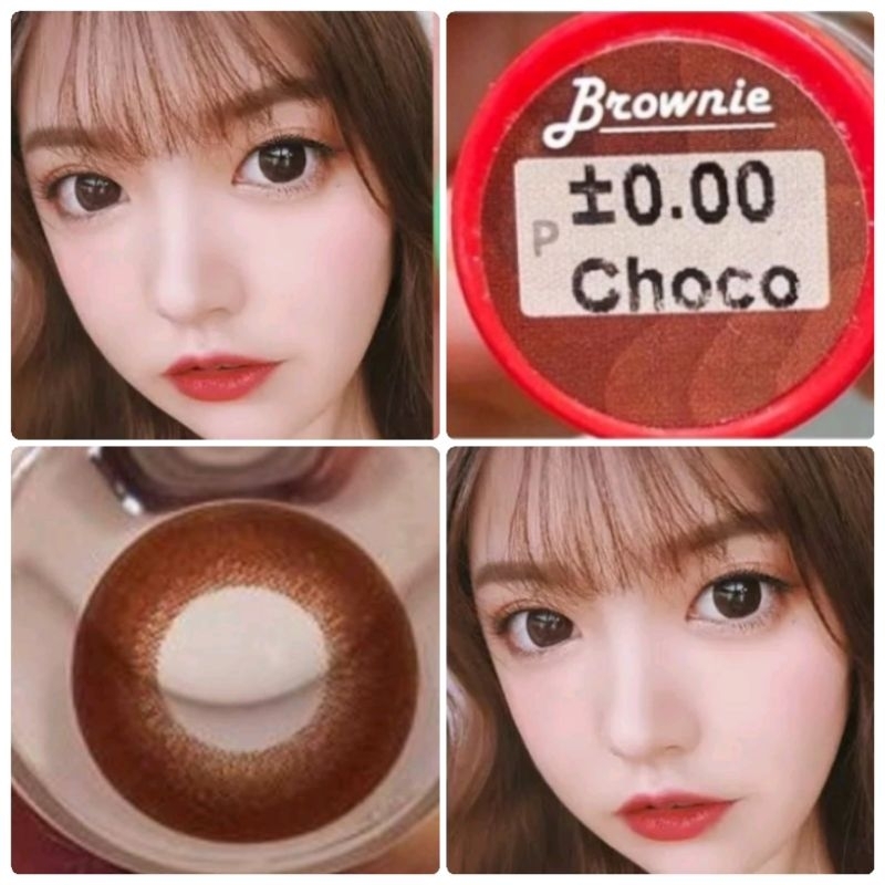 คอนแทคเลนส์ บิ๊กอาย ขนาด L รุ่น Brownie/Rio มีสีดำ/Choco Black/Choco มีค่าสายตา (0.00)-(-10.00)