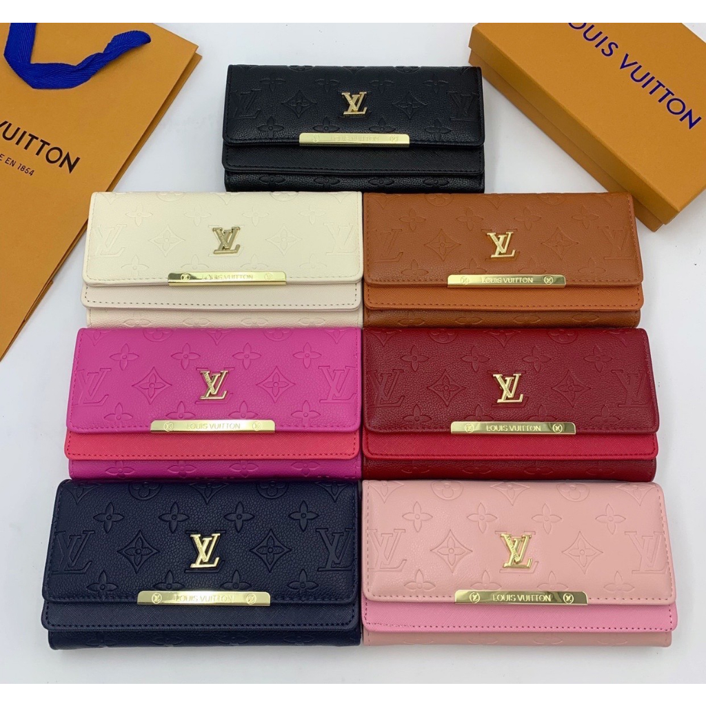New กระเป๋าสตางค์ งานดีที่สุด[พร้อมส่ง]!! ใบยาว3พับ8นิ้วงานสวยหนังดีมากรับประกัน #กล่อง