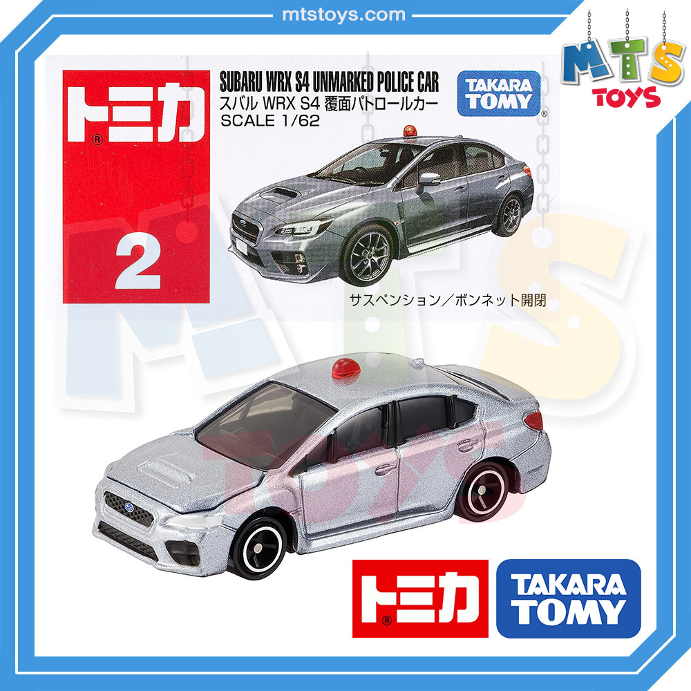 **MTS Toys**Takara Tomy : Tomica no.2 Subaru WRX S4 Unmarked Police Car ของเเท้จากญี่ปุ่น