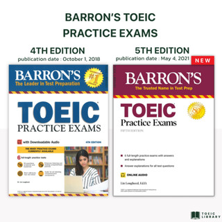 หนังสือข้อสอบโทอิค BARRONS TOEIC 4TH, 5TH (ข้อสอบแบบใหม่)