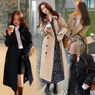 🔥1217🔥พร้อมส่ง ส่งไว ทันใจ ร้านคนไทยค่ะ❤️BASIC LONG TRENCH COAT