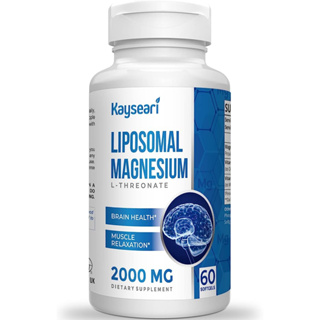 Kayseari Liposomal Magnesium L-Threonate 2000 MG 60 Softgels บำรุงสมอง ความจำ เสริมด้านความรู้ความเข้าใจ บำรุงกระดูก