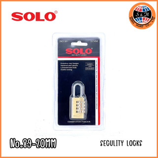 SOLO SECULITY LOCKS กุญแจโซโลแบบล็อครหัส รุ่น NO.89-20 MM