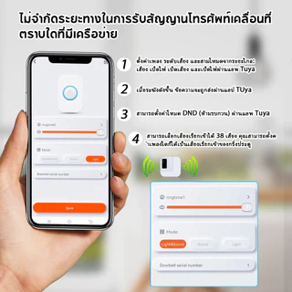 🔥ส่งไวจากไทย🔥CallToU WiFi กริ่งฉุกเฉิน Pager Tuya App กริ่งผู้สูงอายุ กร่ิงกดเรียก สำหรับผู้ป่วย ​ผู้สูงอายุ TY01