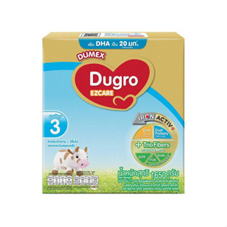 DUMAX dugro ezcare สูตร 3 1650 กรัม (550 กรัม x 3 ซอง) ดูเม็กซ์ ดูโกร อีแซดแคร์ สูตรมีธาตุเหล็ก สำหรับเด็ก 1 ปี ขึ้นไป