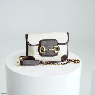 CHANI : 806-1 l Crossbody bag with chain กระเป๋าหนังสะพายข้างผู้หญิง