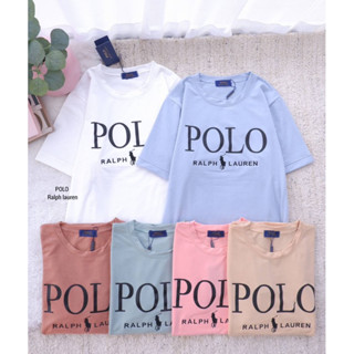 เสื้อยืดแฟชั่น ป้ายPOLO อก40”ยาว25” ผ้าคอลตอล คอกลม แขนสั้น งานปักสวยๆ ดีไซน์เกร๋ สวยดูดี ผ้านุ่มใส่สบาย