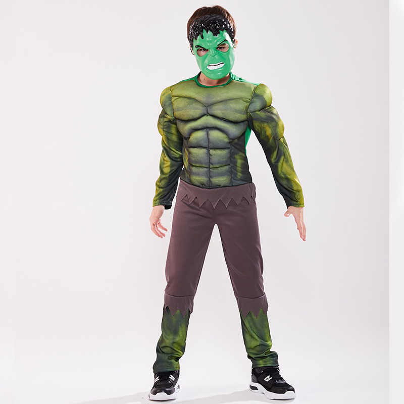 📍จากไทย1-2วันได้รับ แบบมีกล้าม ชุดเดอะฮัคเด็กพร้อมหน้ากากแบบมีกล้าม ชุดเดอะฮัค ไอ้ยักษ์เขียว Hulk