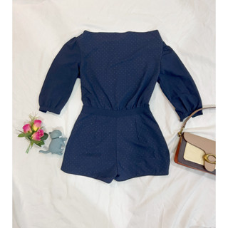 0357 จั๊มขาสั้น สีน้ำเงิน มือ 2 Size S-M สวยมากกกกกก