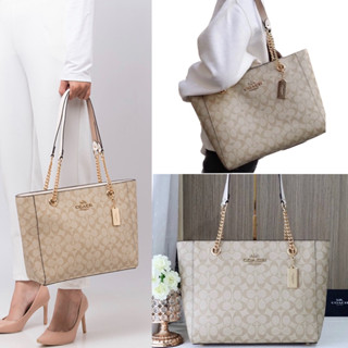 🎀(สด-ผ่อน) C8148 Cammie Chain Tote In Signature Canvas