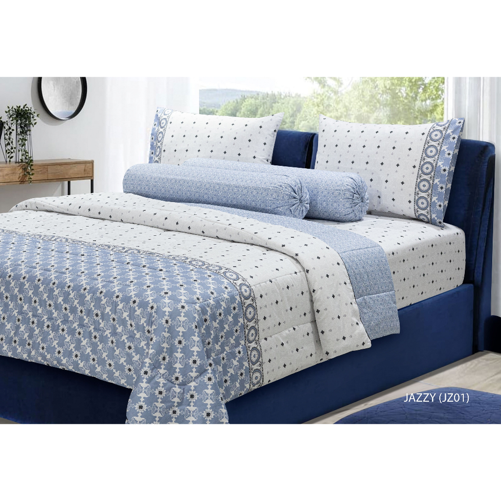STEVENS ชุดเครื่องนอน ดีไซน์ JAZZY รุ่น COTTON FRESH SATEEN ทอ 450 เส้นด้าย