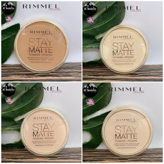 [Rimmel] Stay Matte Powder 14 g แป้งอัดแข็ง ปกปิดผิวหน้า เนื้อบางเบา