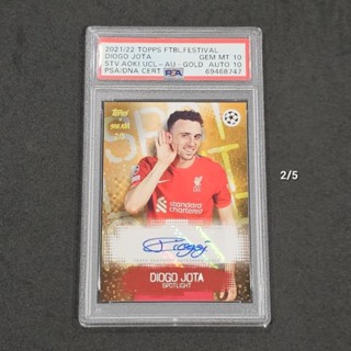 การ์ด​เกรด​ Topps Diogo Jota Autograph​ /5 PSA10