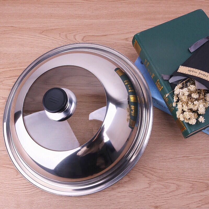 ฝาครอบกระทะสแตนเลส การสร้างภาพ  มีกระจกตรงกลาง มี 30/32cm  มี ฝากระทะ ฝาครอบหม้อ ฝาครอบสเตนเลส ฝาครอบ มีกระจกสามารถดูอาห - รูปที่ 4