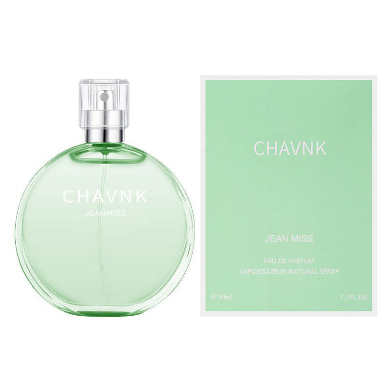 น้ำหอมแท้ของผู้หญิง CHAVNK (สีเขียว) 50MLกลิ่นหอมหวาน สดชื่น ละมุน มาใหม่กลิ่นแบบอ่อนๆ ติดทนนาน 8-10 ชั่วดมง