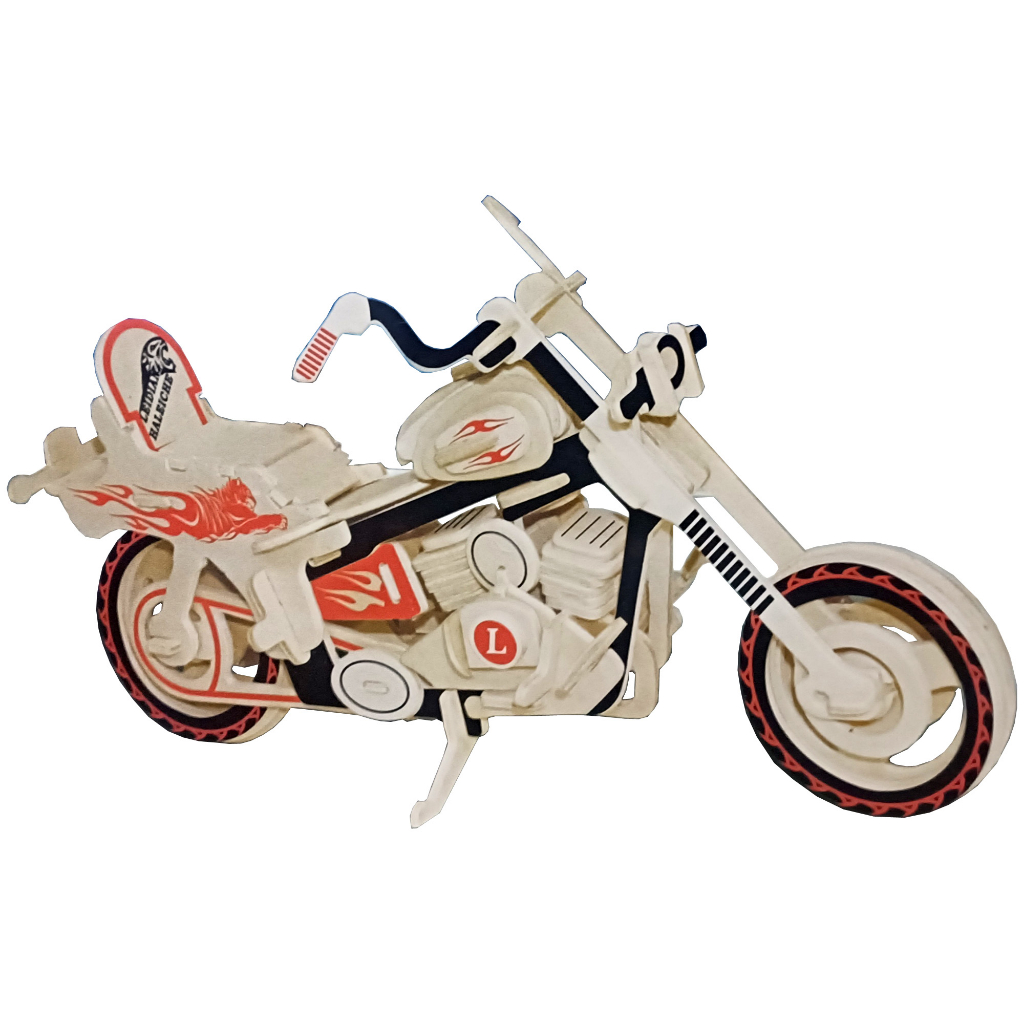 >>พร้อมส่ง<<จิ๊กซอว์ไม้ 3 มิติ มอเตอร์ไซค์ Motorbike 3D Wooden Puzzles
