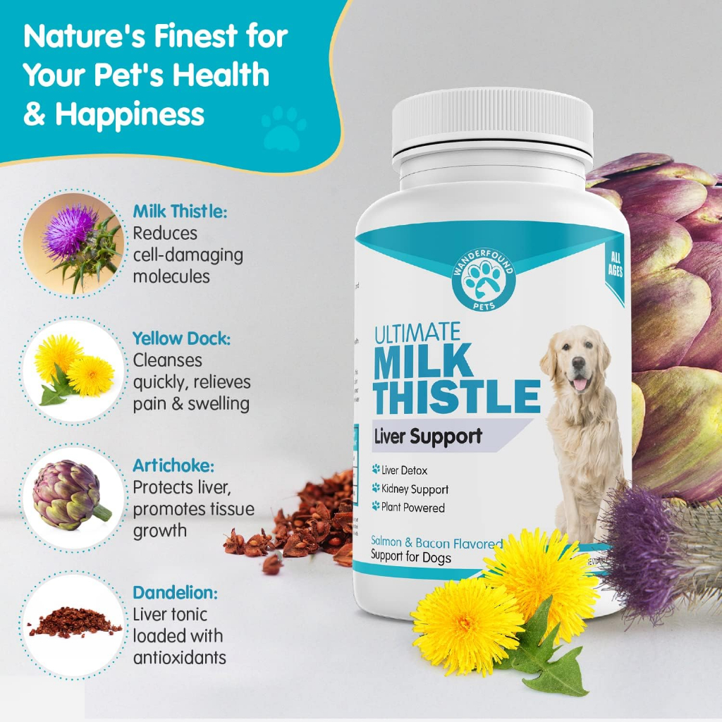Ultimate Milk Thistle Dogs Liver Support อาหารเสริมสุนัข บำรุงตับ ไต