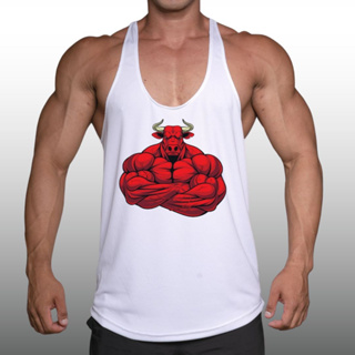 RED BULL เสื้อกล้ามเพาะกายทรงคลาสสิค Bodybuilding Dry Fit Gym Tank Top