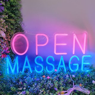 ป้ายไฟ OPEN MASSAGE  ป้ายไฟตัวอักษร สร้างความโดดเด่นให้ร้านคุณ