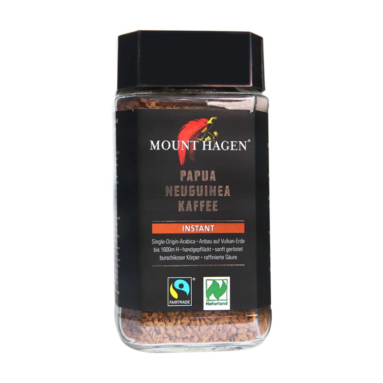 Mount Hagen PAPUA NEUGUINEA Instant Coffee (นำเข้าจากเยอรมัน) 100g. เม้าท์ ฮาเก้น ออร์แกนิค คอฟฟี่