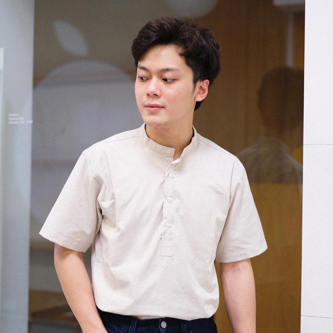 SM018-smart shirt | เสื้อเชิ้ตคอจีนกระดุม 4 เม็ดแขนสั้น(รวมทุกสี)