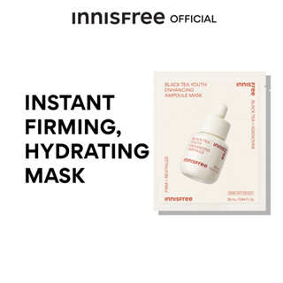 innisfree Black tea youth enhancing ampoule mask 28ml อินนิสฟรี แบล็คที มาส์ก 28มล.