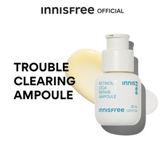 innisfree retinol cica repair ampoule 30 ml แพคคู่ อินนิสฟรี เรตินอล แอมพลู Skin renewal ampoule for uneven and sensitive skin เรตินอลปรับผิวเรียบเนียน