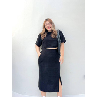 ส่งฟรี ชุดเซตใส่สบายในวันธรรมดาที่พิเศษ ไซส์ใหญ๋ ชุดเซต2ชิ้น สุดคุ้ม freesize oversize bigsize plussize