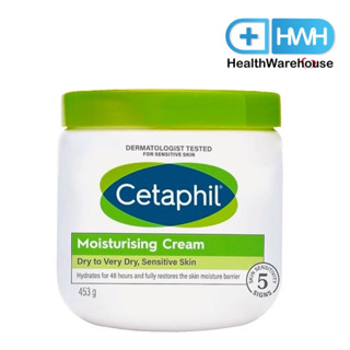 Cetaphil Moisturizing Cream 453 g. ( หมดอายุ 3/2025) เซตาฟิล มอยส์เจอไรซิ่ง ครีม บำรุงผิว หน้าและผิวกาย