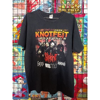 เสื้อยืดมือสอง Usa เสื้อวง Slipknot งานทัวร์ร่วม หายาก Size XL.อก24/ยาว31