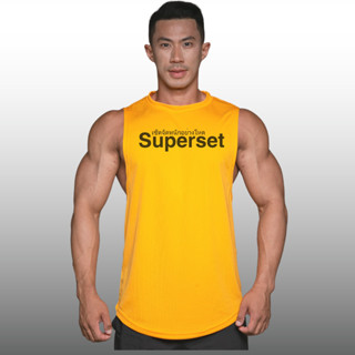 SUPERSET เสื้อแขนกุดเว้าแขนกว้าง Drop Arm Sleeveless Muscle Shirt