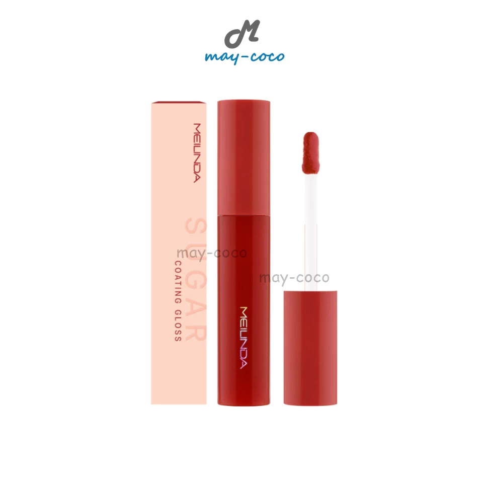 ถูก/แท้/มีไลฟ์ ลิป MEILINDA Sugar Coating Gloss ลิปกลอส ปากฉ่ำ กลอสมีสี ฉ่ำวาว บำรุง เกาหลี