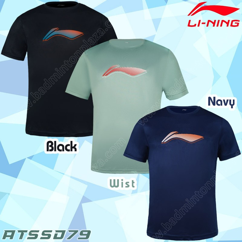 【 ของแท้ % 】เสื้อยืดฝึกซ้อมกีฬา คอกลม หลี่หนิง รุ่นใหม่ ATSSD79 (ATSSD79)