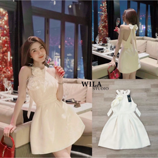 WILA:minidress ลุคคุณหนูงานสีขาวออฟไวท์(*สอบถามสต๊อกก่อนกดสั่งน๊า)