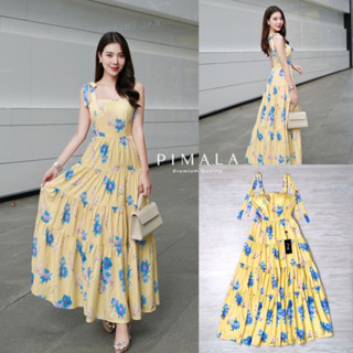 PIMALA Maxi Dress สายผูกโบว์ระโปรงยาว(*สอบถามสต๊อกก่อนกดสั่งน๊า)