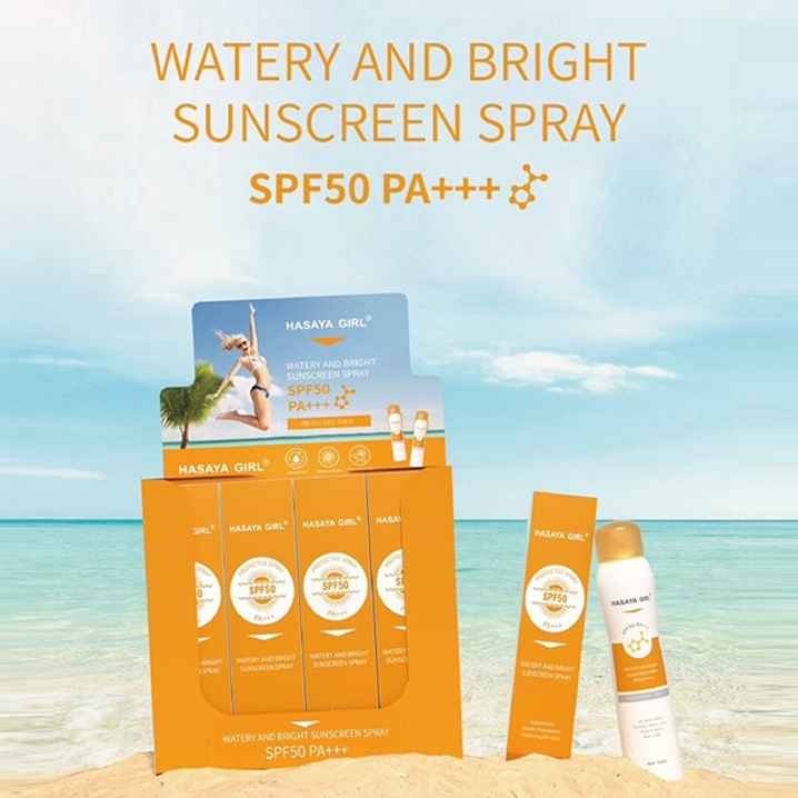Hasaya Girl Water And Bright Sunscreen spray HG001 SPF50PA+++ 150 ml..(1ชิ้น)