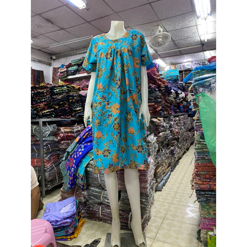 เสื้อผ้าใส่อยู่บ้าน-ผ้าปาเต๊ะ-สุดนอน-เสื้อคนแก่-ตัวใหญ่-อก50นิ้ว-สุดนอนผู้ใหญ่