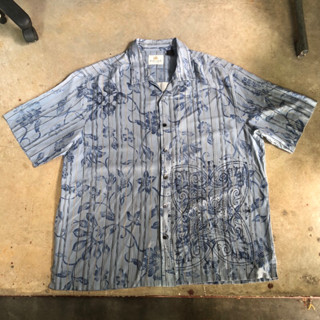 เสื้อฮาวาย Vtg.Hawaii Shirt PARADISE MADE IN CHINA Sz.XL 100% SILK