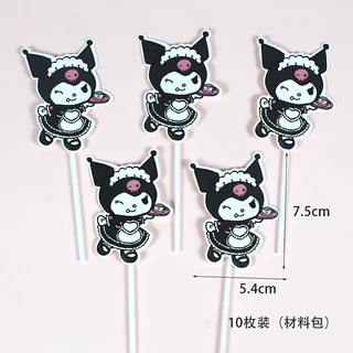 ป้ายปักเค้ก คุโรมิ Kuromi มายเมโลดี้ สำหรับตกแต่งเค้ก