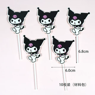 ป้ายปักเค้ก คุโรมิ Kuromi มายเมโลดี้ สำหรับตกแต่งเค้ก