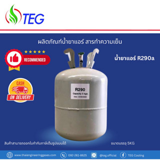 น้ำยาแอร์ R290 ขนาดบรรจุ 5กก คุณภาพสุง รับรองเย็นเต็มร้อย สารทำความเย็น Refrigerant R290 5kg