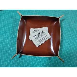 leather tray  ถาดใส่ของ ทำจากหนังวัวแท้  สลักชื่อฟรี