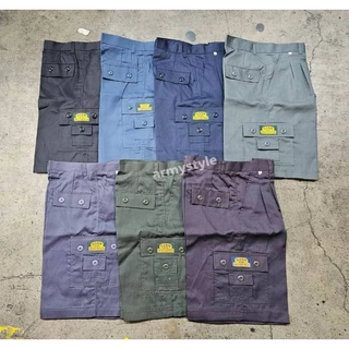 กางเกงขาสั้น7กระเป๋า​รุ่นสีพื้น​