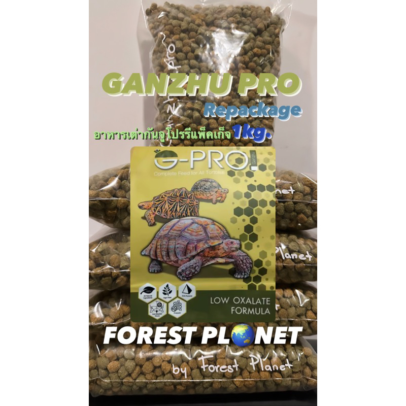 GANZHU PRO อาหารเต่าบก กันชู 1กิโล repack