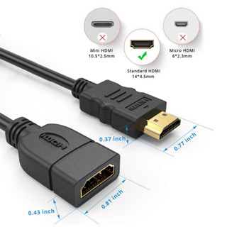 สายต่อเพิ่มความยาวเอชดีเอ็มไอ HD HDTVผู้/เมีย Male/Female Cable สายต่อยาวผู้ เมีย hdmi extension cable สายต่อ hdmi